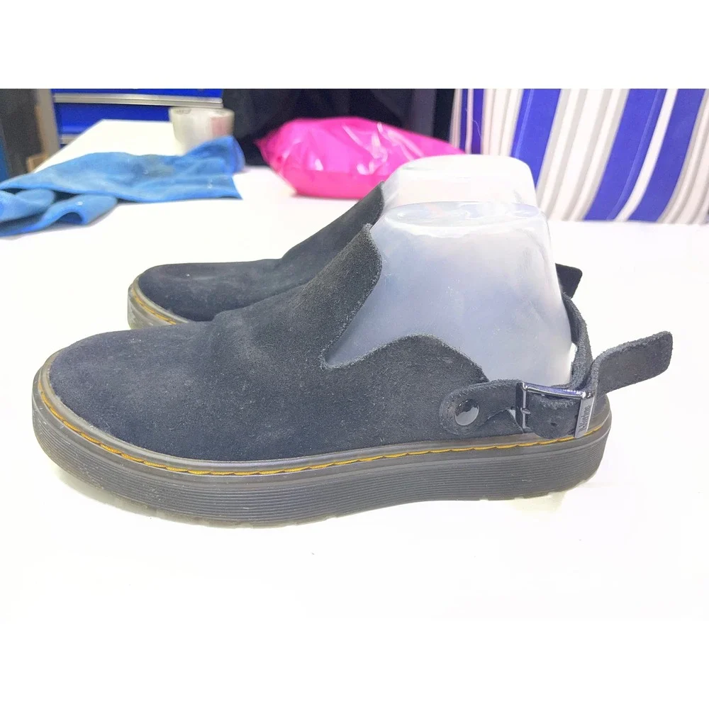 Dr. Martens Carlson Black Suede Luma Mules Sandals Mens 9 Womens 10 EU 42